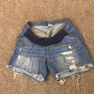 Small Jessica Simpson maternity jean shorts